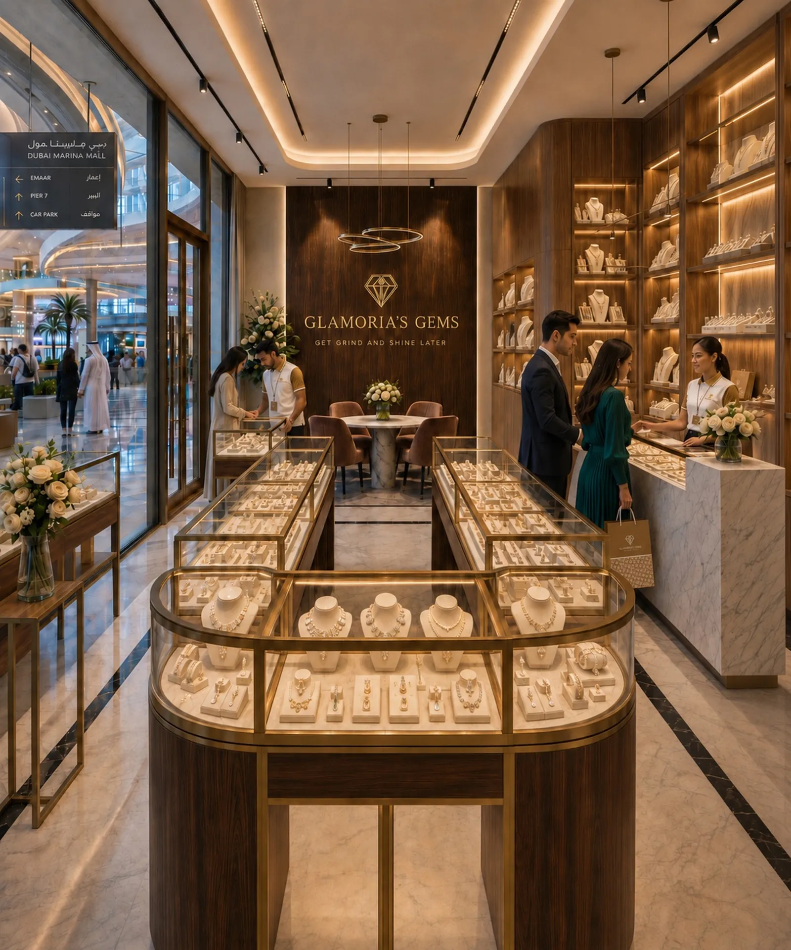 The Glamoria's Gems flagship boutique interior in Athurugiriya